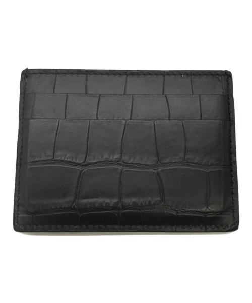 BALENCIAGA（バレンシアガ）BALENCIAGA (バレンシアガ) クロコ型押しカードケース ブラックの古着・服飾アイテム
