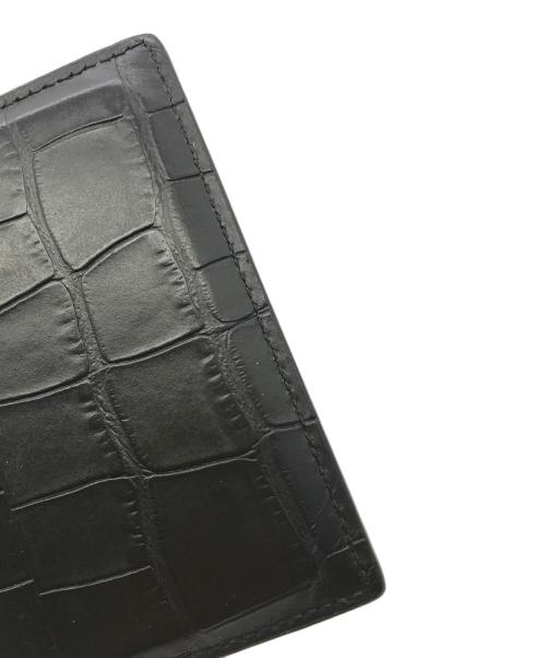 BALENCIAGA（バレンシアガ）BALENCIAGA (バレンシアガ) クロコ型押しカードケース ブラックの古着・服飾アイテム