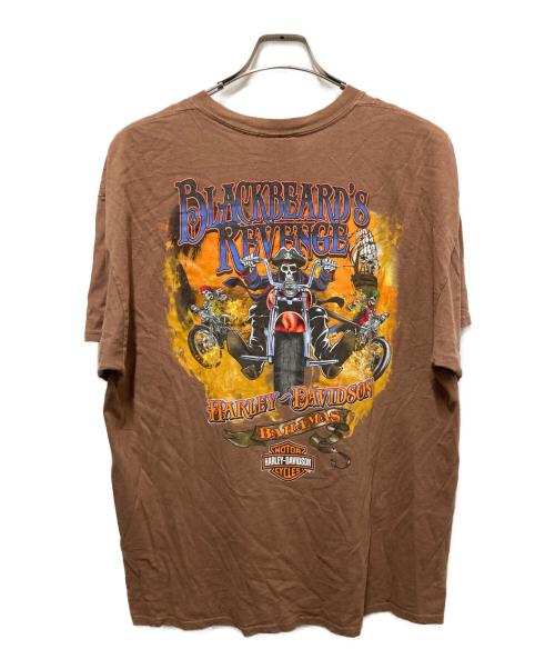 HARLEY-DAVIDSON（ハーレーダビッドソン）HARLEY-DAVIDSON (ハーレーダビッドソン) BLACKBEARD'S REVENGE TEE/ブラックビアードリベンジTシャツ ブラウン サイズ:XLの古着・服飾アイテム