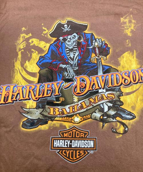 HARLEY-DAVIDSON（ハーレーダビッドソン）HARLEY-DAVIDSON (ハーレーダビッドソン) BLACKBEARD'S REVENGE TEE/ブラックビアードリベンジTシャツ ブラウン サイズ:XLの古着・服飾アイテム