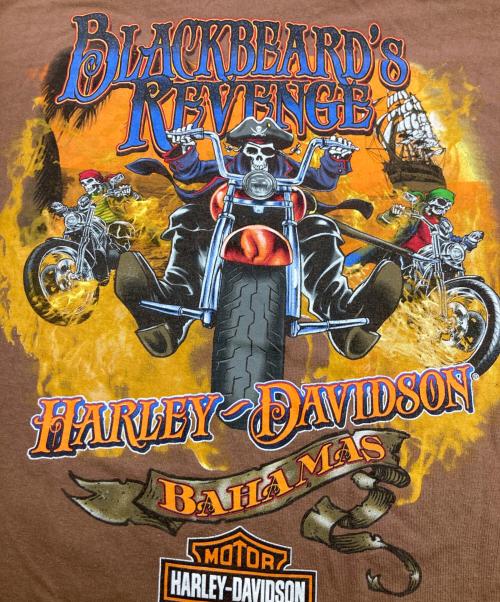 HARLEY-DAVIDSON（ハーレーダビッドソン）HARLEY-DAVIDSON (ハーレーダビッドソン) BLACKBEARD'S REVENGE TEE/ブラックビアードリベンジTシャツ ブラウン サイズ:XLの古着・服飾アイテム