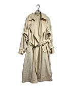 AURALEEオーラリー）の古着「WOOL MAX GABARDINE TRENCH COAT/ウール・マックス・ギャバジン・トレンチコート」｜アイボリー