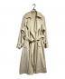 AURALEE（オーラリー）の古着「WOOL MAX GABARDINE TRENCH COAT/ウール・マックス・ギャバジン・トレンチコート」｜アイボリー