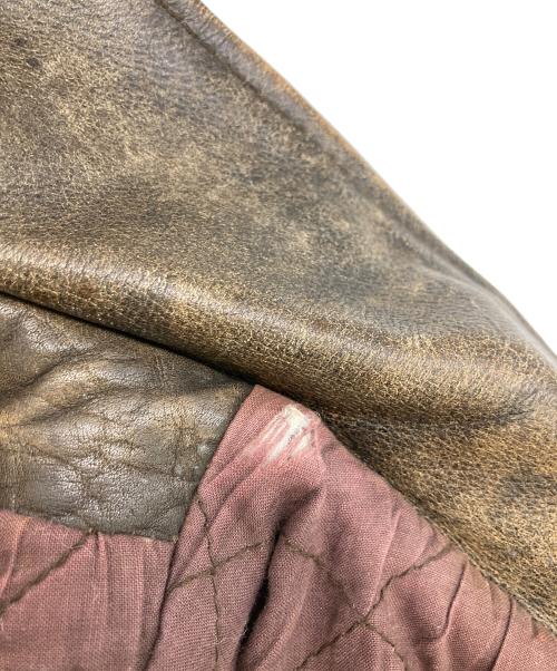 GHEZZI（ゲッツィ）GHEZZI (ゲッツィ) レザージャケット ブラウン サイズ:48の古着・服飾アイテム