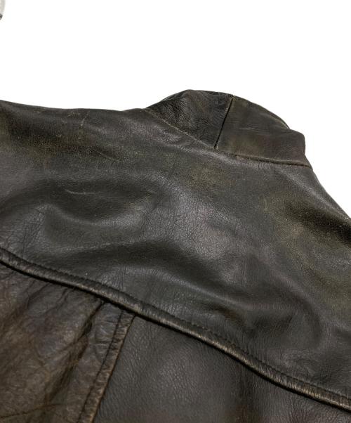 GHEZZI（ゲッツィ）GHEZZI (ゲッツィ) レザージャケット ブラウン サイズ:48の古着・服飾アイテム