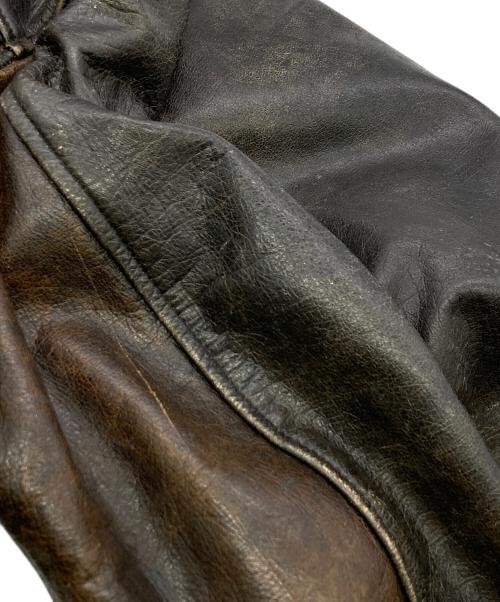 GHEZZI（ゲッツィ）GHEZZI (ゲッツィ) レザージャケット ブラウン サイズ:48の古着・服飾アイテム