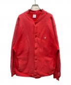 Championチャンピオン）の古着「90sリバースウィーブスナップカーディガン」｜レッド