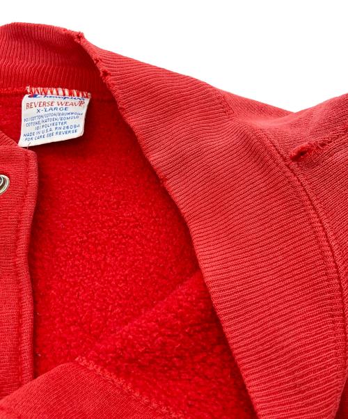 Champion（チャンピオン）Champion (チャンピオン) 90sリバースウィーブスナップカーディガン レッド サイズ:	SIZE XLの古着・服飾アイテム