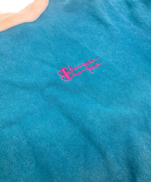 Champion（チャンピオン）Champion (チャンピオン) 90sツートンパターンスウィーブスウェット ブルー サイズ:Lの古着・服飾アイテム