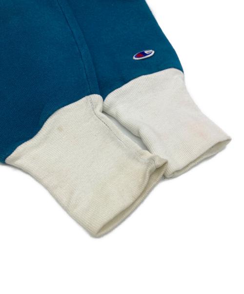 Champion（チャンピオン）Champion (チャンピオン) 90sツートンパターンスウィーブスウェット ブルー サイズ:Lの古着・服飾アイテム