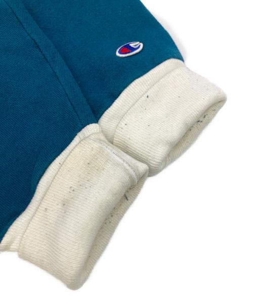 Champion（チャンピオン）Champion (チャンピオン) 90sツートンパターンスウィーブスウェット ブルー サイズ:Lの古着・服飾アイテム