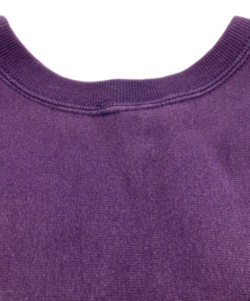Champion（チャンピオン）Champion (チャンピオン) 90sクレイジーパターンリバースウィーブスウェット パープル×グリーン サイズ:Lの古着・服飾アイテム