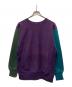 Champion（チャンピオン）の古着「90sクレイジーパターンリバースウィーブスウェット」｜パープル×グリーン