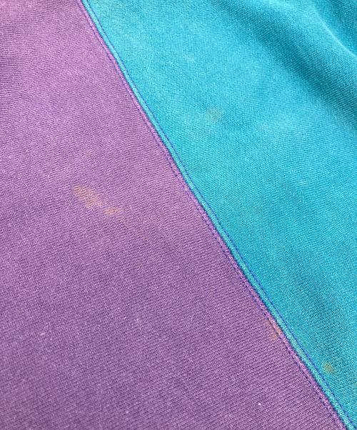 Champion（チャンピオン）Champion (チャンピオン) 90sクレイジーパターンリバースウィーブスウェット パープル×ブルー サイズ:SIZE XLの古着・服飾アイテム