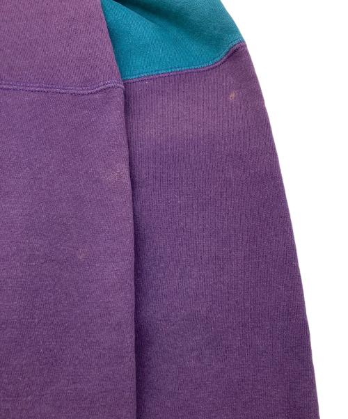 Champion（チャンピオン）Champion (チャンピオン) 90sクレイジーパターンリバースウィーブスウェット パープル×ブルー サイズ:SIZE XLの古着・服飾アイテム