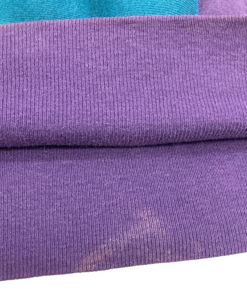 Champion（チャンピオン）Champion (チャンピオン) 90sクレイジーパターンリバースウィーブスウェット パープル×ブルー サイズ:SIZE XLの古着・服飾アイテム