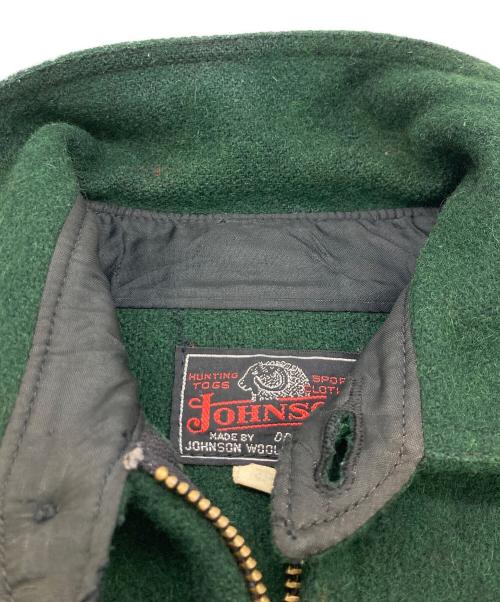 JOHNSON WOOLEN MILLS（ジョンソンウーレンミルズ）Johnson Woolen Mills (ジョンソンウーレンミルズ) ウールジャケット グリーン サイズ:15の古着・服飾アイテム
