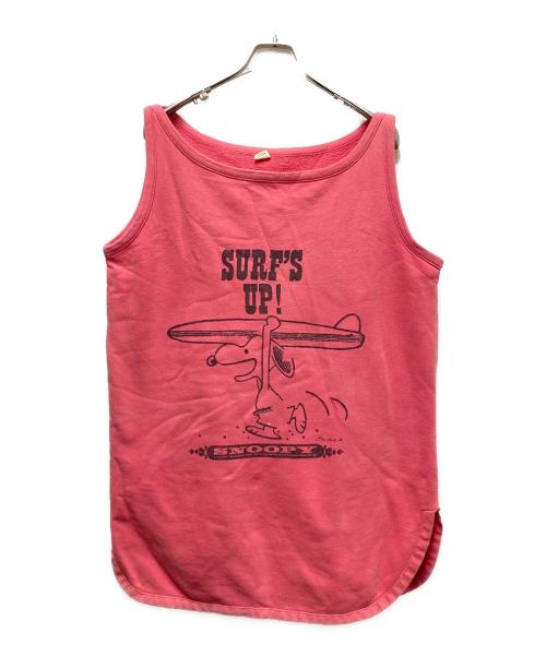 SPRUCE（スプルース）SPRUCE (スプルース) 60s染み込みプリントノースリーブスウェット ピンク サイズ:	SIZE XLの古着・服飾アイテム