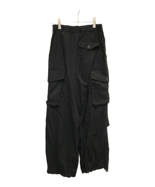 THROW（スロー）THROW (スロー) OVER LOOSE CARGO パンツ ブラック サイズ:	SIZE 0の古着・服飾アイテム