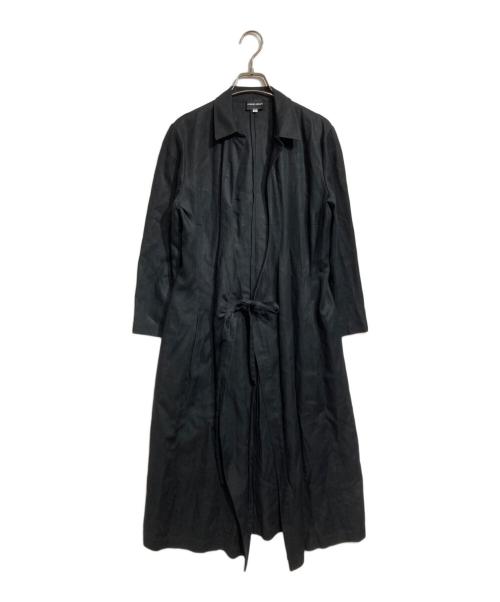 GIORGIO ARMANI（ジョルジョアルマーニ）GIORGIO ARMANI (ジョルジョアルマーニ) リネンガウンコート/Linen gown coat ブラック サイズ:44の古着・服飾アイテム