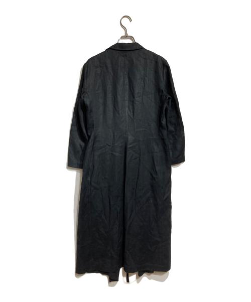 GIORGIO ARMANI（ジョルジョアルマーニ）GIORGIO ARMANI (ジョルジョアルマーニ) リネンガウンコート/Linen gown coat ブラック サイズ:44の古着・服飾アイテム