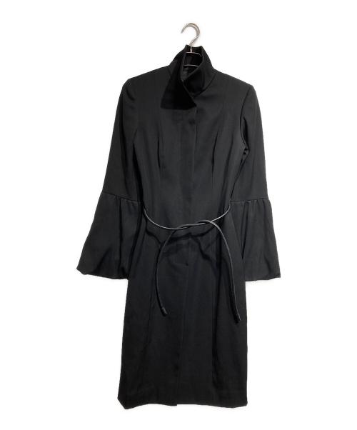 GUCCI（グッチ）GUCCI (グッチ) Wool Gabardine Flare Sleeve Coat/ウールギャバフレアスリーブコート ブラック サイズ:42の古着・服飾アイテム