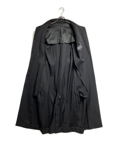 GUCCI（グッチ）GUCCI (グッチ) Wool Gabardine Flare Sleeve Coat/ウールギャバフレアスリーブコート ブラック サイズ:42の古着・服飾アイテム