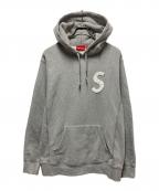 SUPREMEシュプリーム）の古着「S logo Quilted Hooded Sweatshirt」｜グレー