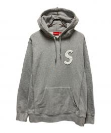 SUPREME（シュプリーム）の古着「S logo Quilted Hooded Sweatshirt」｜グレー