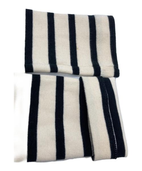 JIL SANDER+（ジルサンダープラス）JIL SANDER+ (ジルサンダープラス) バックロゴボーダーカットソー ベージュ サイズ:Mの古着・服飾アイテム