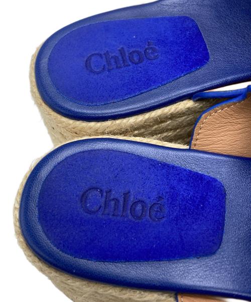 Chloe（クロエ）Chloe (クロエ) ウェッジソールサンダル/ Wedge sandals ベージュ×ブルー サイズ:36の古着・服飾アイテム