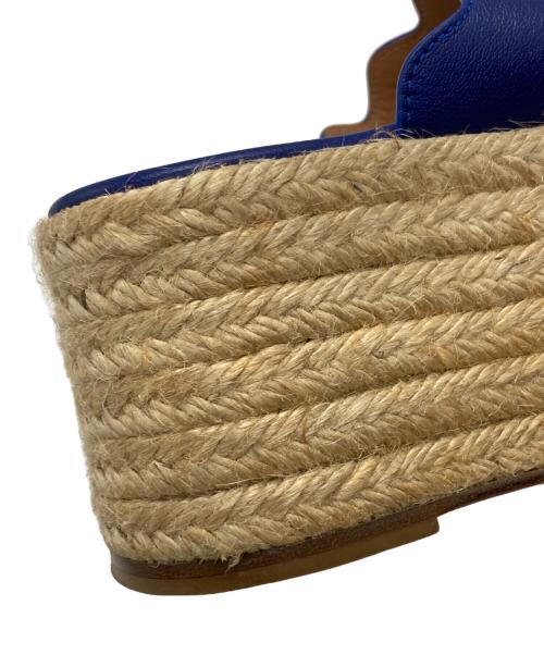 Chloe（クロエ）Chloe (クロエ) ウェッジソールサンダル/ Wedge sandals ベージュ×ブルー サイズ:36の古着・服飾アイテム