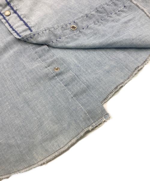 DEE CEE（ディーシー）DEE CEE (ディーシー) 80s刺繍ウエスタンシャツ ブルー サイズ:	SIZE 15 1/2-33の古着・服飾アイテム
