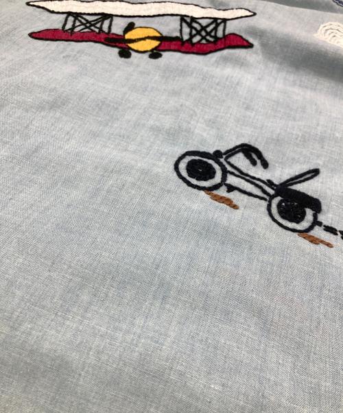 DEE CEE（ディーシー）DEE CEE (ディーシー) 80s刺繍ウエスタンシャツ ブルー サイズ:	SIZE 15 1/2-33の古着・服飾アイテム