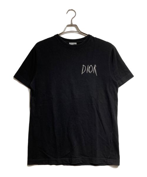 DIOR HOMME（ディオール オム）DIOR HOMME (ディオール オム) 刺繍ロゴ 半袖Tシャツ/Logo Tee ブラック サイズ:Mの古着・服飾アイテム