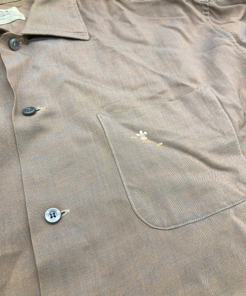 Tri-Towne（トリトウン）Tri-Towne (トリトウン) 60sオープンカラーシャツ ベージュ サイズ:SIZE 17-XL-17 1/2の古着・服飾アイテム