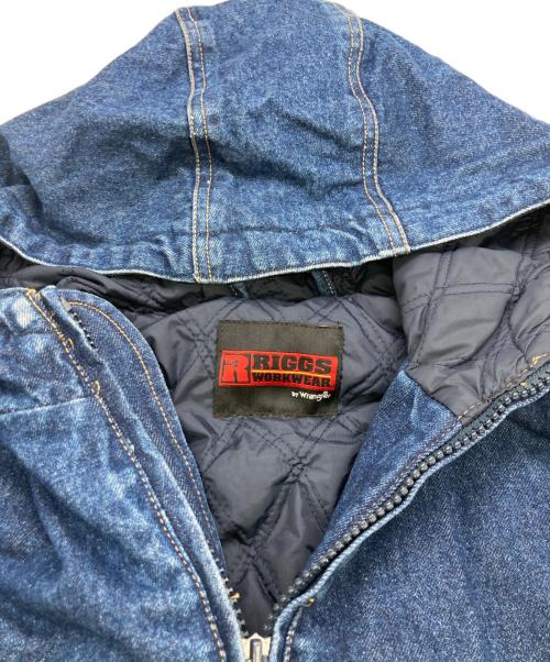 RIGGS WORKWEAR by Wrangler（リグスワークウェアバイラングラー）RIGGS WORKWEAR by Wrangler (リグスワークウェアバイラングラー) デニムフーデッドジャケット インディゴ サイズ:Lの古着・服飾アイテム