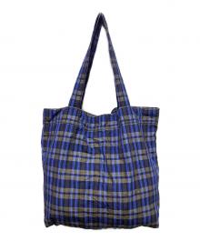 ATON（エイトン）の古着「ビッグトートバッグ」｜ブルー