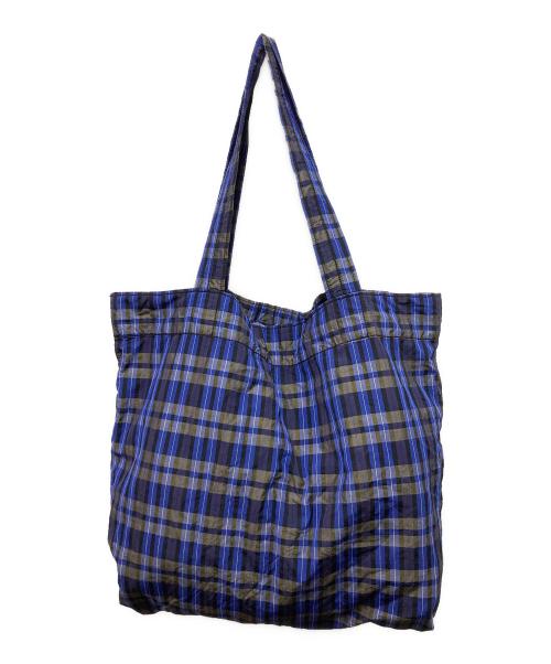 ATON（エイトン）ATON (エイトン) ビッグトートバッグ ブルーの古着・服飾アイテム