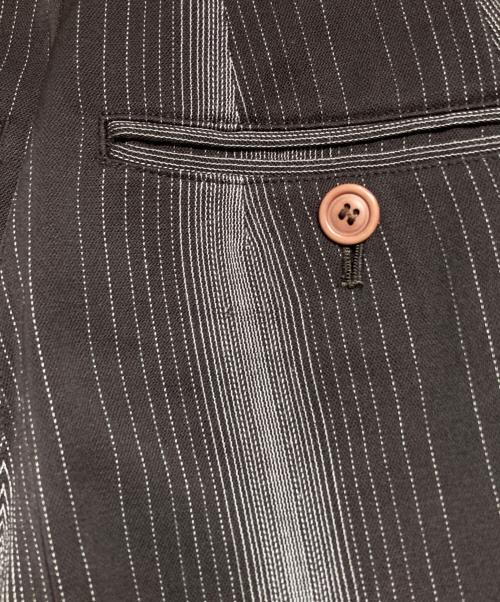 ISSEY MIYAKE MEN（イッセイミヤケメン）ISSEY MIYAKE MEN (イッセイミヤケメン) 絣ストライプスラックス/Kasuri stripe slacks / Trousers グレー サイズ:Mの古着・服飾アイテム