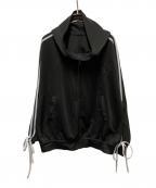 FICTION TOKYOフィクショントーキョー）の古着「Logo Full-Zip Line Hoodie」｜ブラック