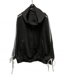 FICTION TOKYO（フィクショントーキョー）の古着「Logo Full-Zip Line Hoodie」｜ブラック