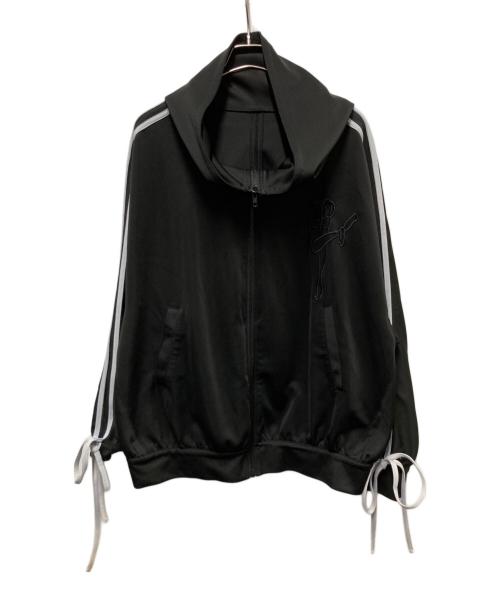 FICTION TOKYO（フィクショントーキョー）FICTION TOKYO (フィクショントーキョー) Logo Full-Zip Line Hoodie ブラック サイズ:-の古着・服飾アイテム