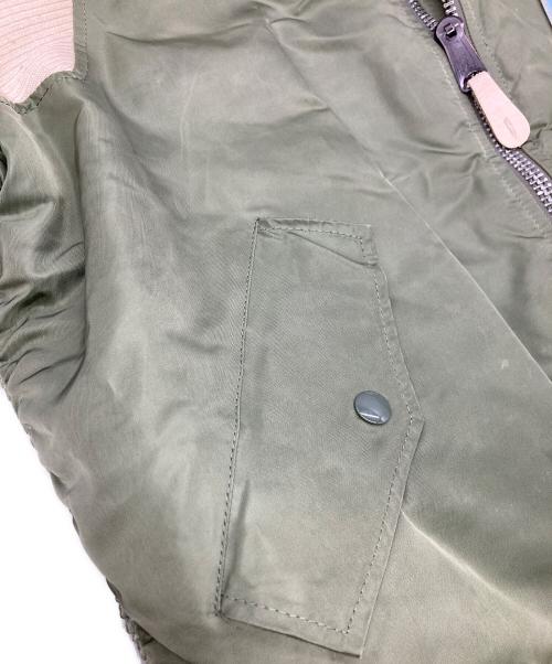 stussy（ステューシー）stussy (ステューシー) ALPHA (アルファ) FRAGMENT DESIGN (フラグメントデザイン) 25th Anniversary Ma-1 カーキ サイズ:Mの古着・服飾アイテム