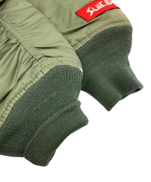 stussy（ステューシー）stussy (ステューシー) ALPHA (アルファ) FRAGMENT DESIGN (フラグメントデザイン) 25th Anniversary Ma-1 カーキ サイズ:Mの古着・服飾アイテム