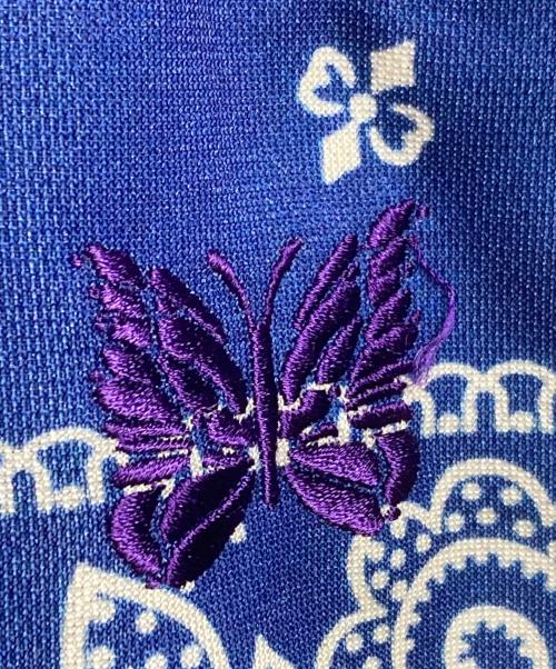 Needles（ニードルズ）Needles (ニードルズ) MIYAGIHIDETAKA (ミヤギヒデタカ) Boot-cut Track Pant-Poly/ブーツカット・トラックパンツ（ポリエステル・ジャージー） ブルー サイズ:Mの古着・服飾アイテム