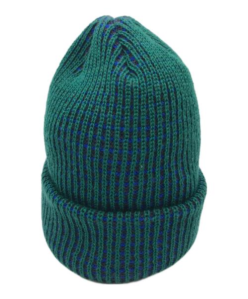 Noah（ノア）Noah (ノア) Tri-Color Beanie グリーンの古着・服飾アイテム
