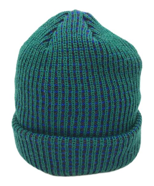 Noah（ノア）Noah (ノア) Tri-Color Beanie グリーンの古着・服飾アイテム
