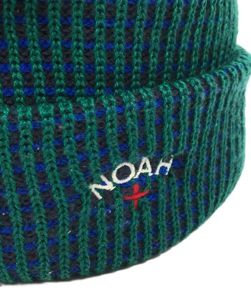 Noah（ノア）Noah (ノア) Tri-Color Beanie グリーンの古着・服飾アイテム