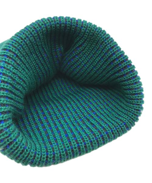 Noah（ノア）Noah (ノア) Tri-Color Beanie グリーンの古着・服飾アイテム